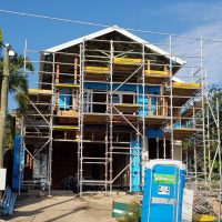 Aluminium scaffold for carpentry with access
